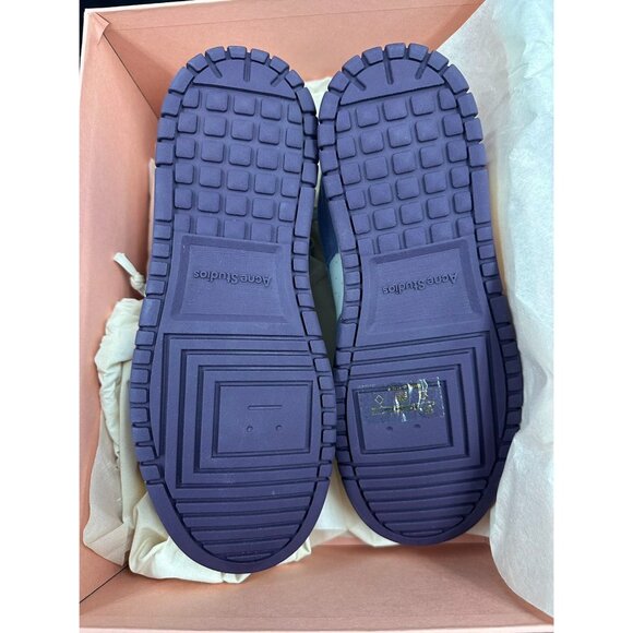 Acne Studios Low Preppy Suede Sneakers Blue Purple EU39 AD0630 - Picture 3 of 11